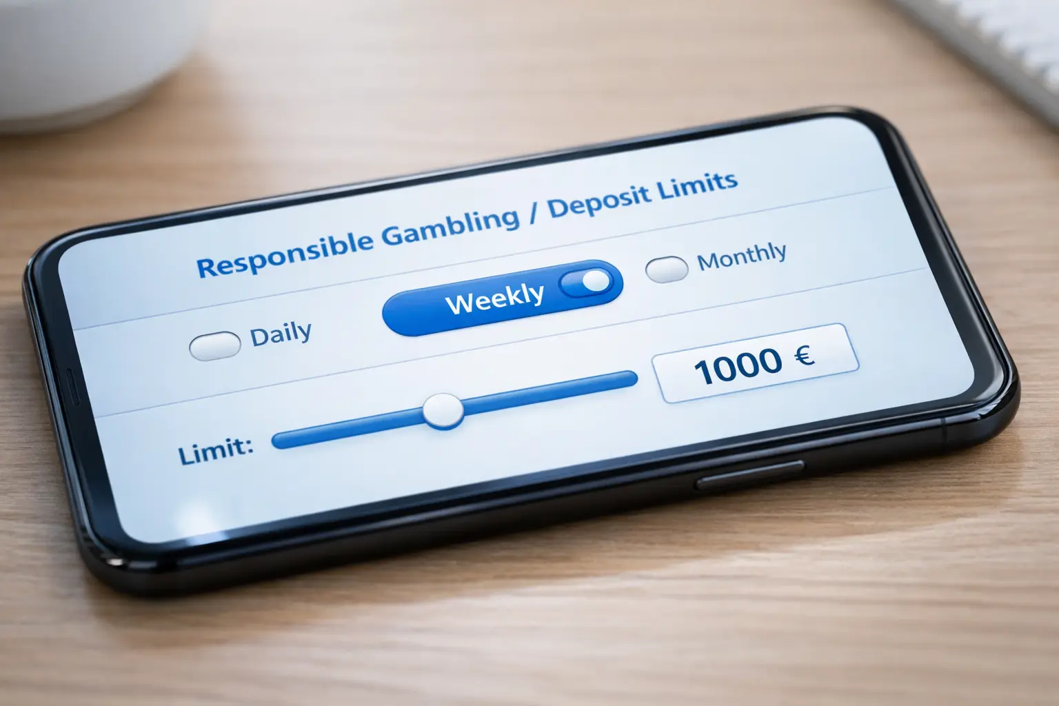 Responsible gambling tools displayed on betting platform